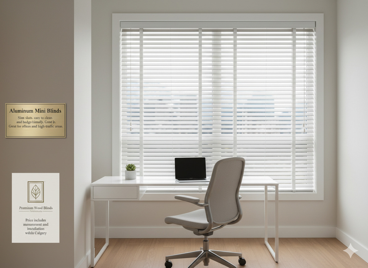 Aluminium mini blinds